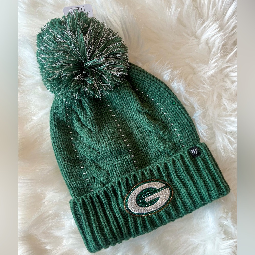 Bling Green Bay Packers Womens NFL Beanie Hat